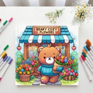 beary cozy flowers