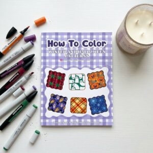 how to color winter & halloween patterns