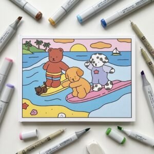 bobbie coloring summer break